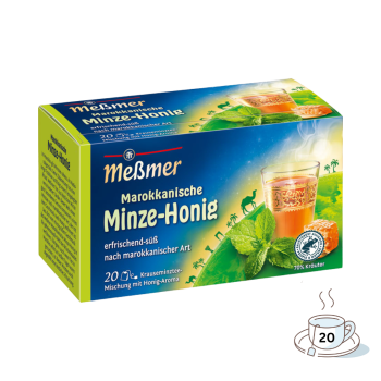 Meßmer Marrokanische Minze­Honig, Kraeutertee, Teebeutel im Kuvert, 2. Entnahmefach displaytauglich, 40g